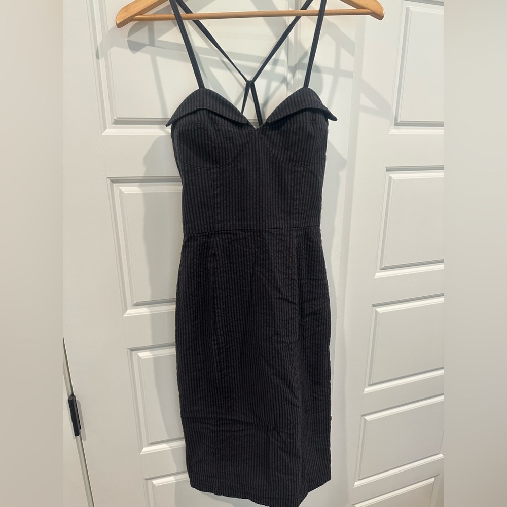 Seersucker bodice style fitted dress by Opening Ceremony